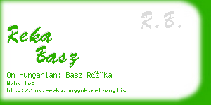 reka basz business card